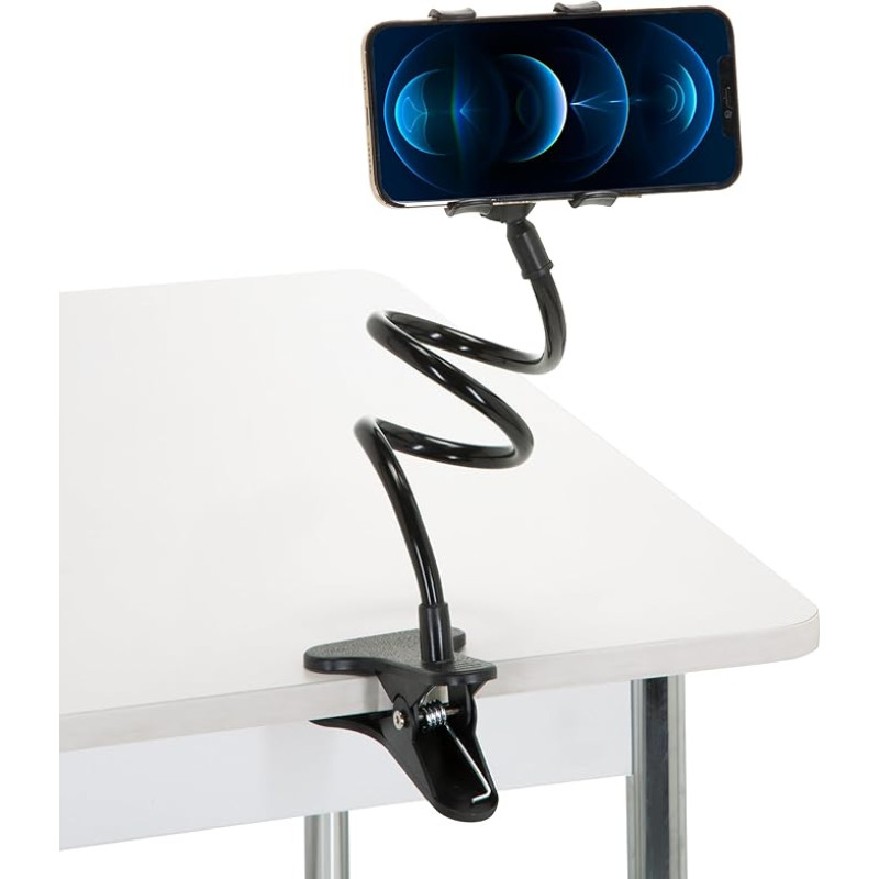 hjh OFFICE Flexmobi 830042 Mobile Phone Holder Table Clamp Mobile Phone Accessories Black