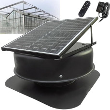 Solar-Dachbodenventilator Mit Fernbedienung, 42-Watt-Solarpanel Mit Bürstenlosem Motor, Hagel- Und Wetterbeständig, Thermostatgesteuert