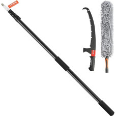 VEVOR Telescopic Pruning Saw 1.5-6.1 m Extendable Pruning Shears, Sharp Steel Blade for Pruning High Branches, with Lightweight Aluminium Alloy Handle and a Chenille Brush Pole Pruner Manual