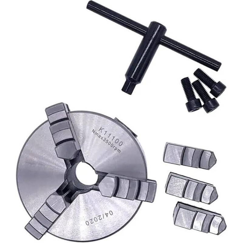 1 STÜCKE K11-100 3 Backen Manuelles Drehfutter Mit Drehmaschinenzubehör K11-100 3-Backen-Drehfutter Selbstzentrierendes Metall