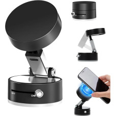 Vakuum-Magnet-Saugnapf-Handyhalterung, 360° drehbarer Saugnapf, Handyhalterung, einziehbar, zusammenklappbar, magnetischer Handyhalter für glatte Oberfläche, Auto, Smart Automatic (D)