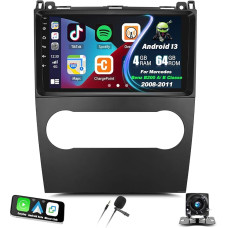 [4+ 64g] Android 13 Car Radio für Mercedes Benz A B Class B200 W169 A160 A180 A200 A220 2008-2011 mit CarPlay Android Auto, 9 