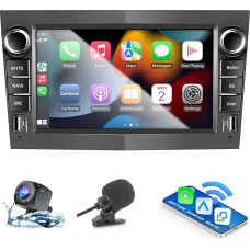 Car Radio for Opel Corsa/Astra/Zafira/Meriva/Combo with Android Car and Wireless CarPlay, RDS Car Radio Android Stereo [2G+32G] with Reversing Camera/Microphone/Canbus Box/App Store/USB Port