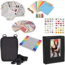 Zinc Instant Printing Accessory Kit with Photo Album, Case, Stickers, Markers