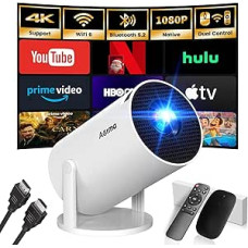 Mini projektorius, 1080P 4K palaikomas 180° pasukimo kampu Nešiojamasis transliacijos projektorius, mažas vaizdo projektorius, palaiko 2,4/5G dvigubą 