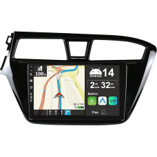 Android 14 Autoradio für Hyundai I20 (2014-2018) Sat NAV - Kabellos CarPlay Android Auto - Rückfahrkamera - 2G+32G - IPS 9 Zoll 2 Din - DAB Lenkradsteuerung Dual Band WiFi DSP Bluetooth