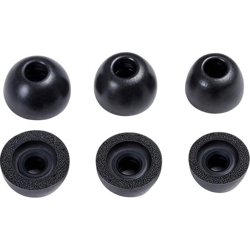Ersatz-Ohrstöpsel aus Memory-Schaum für Studio-Knospen, Schaumstoff-Abdeckung, geräuschreduzierend, sichere Passform, für Beats Studio Buds Tips S/M/L, Schwarz, 3 Paar
