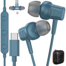 Belaidės ausinės, magnetinės USB C ausinės su mikrofonu ir garsumo valdymu, skirtos 