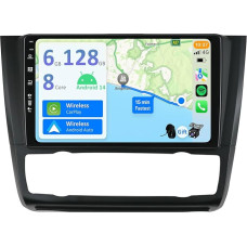 [6GB + 128GB] Android 14 Car Radio for BMW 1 Series E81 E82 E87 E88 (2008-2012) [Integrated CarPlay/Android Car/DSP/GPS]-9 Inch IPS 2.5D Camera + MIC-DAB/Mirror Link/Bluetooth 5.0/360 Camera