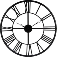 Atmosphera Large metal wall clock in vintage style, diameter 70 cm, colour: black.
