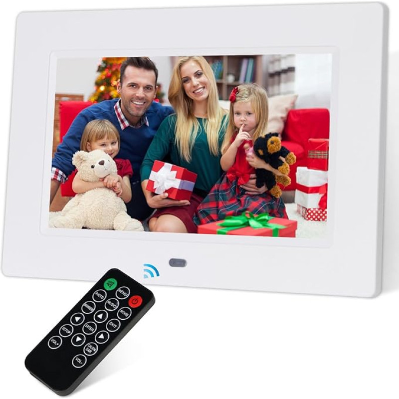 Digital Picture Frame 1024 x 768P Music Photo Video Player with Remote Control 4 Window Display / Multi Slideshow / Calendar / Clock Alarm Function Electronic Picture Frame