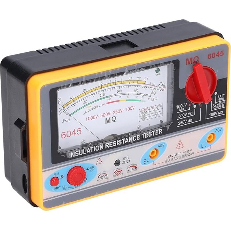 Digital Insulation Resistance Tester 5MΩ - 2000MΩ 1000V Megohmmeter Resistance Tester Meter TY6045