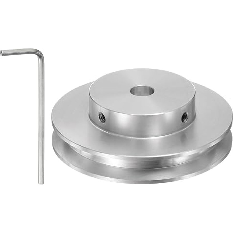 tiekimo žemėlapis Vieno griovelio skriemulys 6 mm fiksuoto kiaurymės 60 mm išorinio skersmens aliuminio lydinys su šešiakampiu raktu gręžimui 6 mm PU apvalus diržas