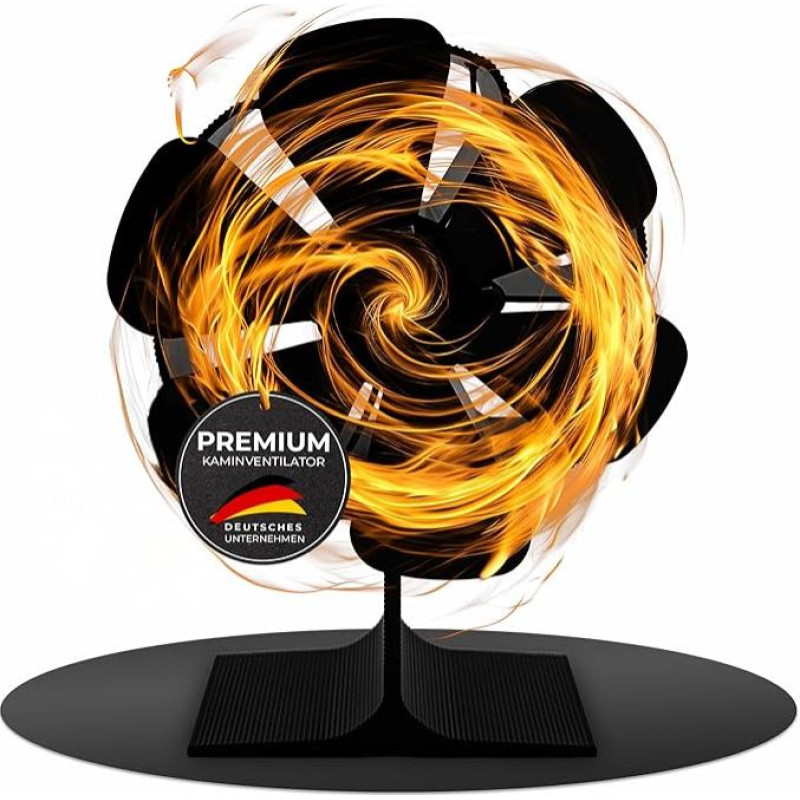 Fireplace Fan | Maximum Heat Distribution Without Electricity | Stove Fan | For Memorable Winter Evenings | Ultra Quiet, Compact, Anodised Aluminium, Top Rated