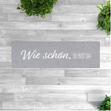 MOCAVI Mat Mini Runner 30 x 100 cm Indoor & Outdoor PVC-Free Anthracite Boot Mat Slim Long Washable Patio Mat Shoe Mat Shoe Mat Shoe Parking Space Hallway Rimless Non-Slip