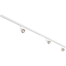 SLV LED track system PURIA, starter set, 1-phase track light for individual interior lighting, rotating and swiveling ceiling spots, spotlight track, ceiling spotlight, ceiling lamp, 3x GU10