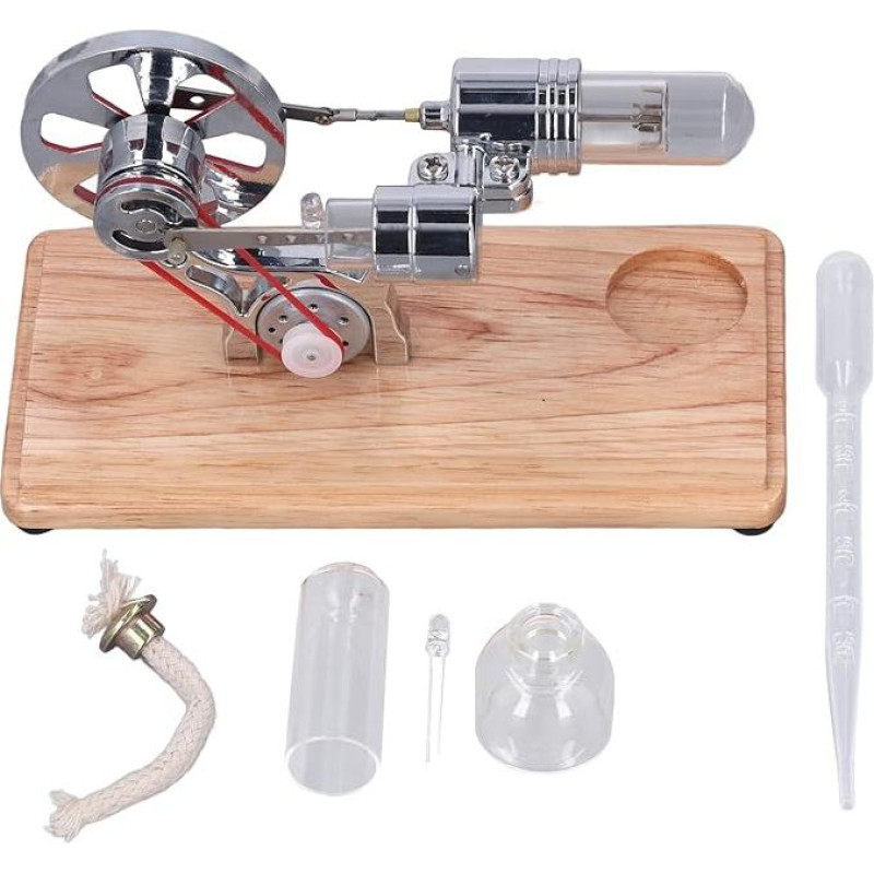Stirling Engine Kit, Hot Air Stirling Engine Model, Stirling Engine Model, Educational Toys, Low Noise, Low Pollution, Smoother Operate Stirling
