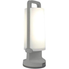 Saulės ir USB įkraunamas, atsparus vandeniui, stovyklavimo žibintas su integruotomis saulės baterijomis Sidabrinis