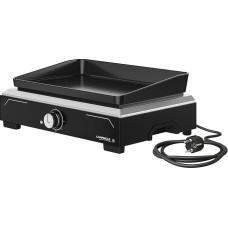 Campingaz Plancha Electric 1 XD Elektrinis grilis Vidinis ir lauko Plancha Teppanyaki grilio plokštė Nešiojamasis balkono grilis Neprideganti danga Ketaus galia 2500 W 52 x 39 x 19 cm