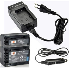 2-Pack Replacement Battery and DC106E Travel Charger Compatible Panasonic VW-VBT190 HC-V110MGK HC-V160GK HC-V180GK HC-V380GK HC-V210GK HC-V210MGK HC-V520GK HC-V520MGK