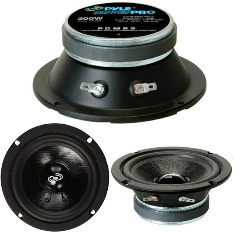 'Loudspeaker Low midrange Pyle PDMR5 13 cm 130 mm 5 of 100 Watts RMS and 200 Watt Max with Impedance 8 ohms for House/DJ, Disco