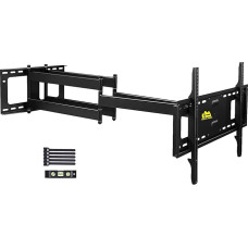 FORGING MOUNT televizoriaus sieninis laikiklis su 109 cm ilgio dviguba šarnyrine svirtimi Viso judesio pakreipiamasis pasukamas televizoriaus laikiklis, skirtas 50-90 colių plokščiam / kreivam televizoriui Maksimali apkrova 75 kg. VESA 600 x 400 mm
