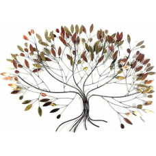 BWA Wanddekoration, Metall, groß, Blättermotiv