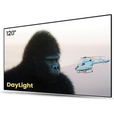 AWOL VISION Screen Projector 120 Inch for Bright Daylight Use, 85% Ambient Light Repellent (ALR) Fresnel Projection Screen for Short Distance Projector 4K, Fixed Frame, Active 3D, HDR -D120