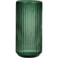 TIMEFOTO Flower Vase 7.5 Inch Green Thickened Glass Vase for Bookshelf Dining Table Desk Conference Room Bathroom Countertop Christmas Decoration