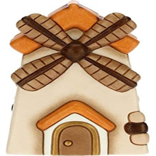 THUN - Windmill Nativity Figurine - Christmas Decoration House - Classic Nativity - Ceramic - 7.5 x 7.5 x 12.5 cm