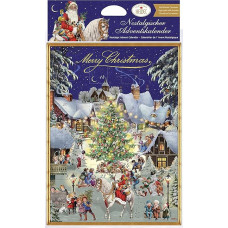 Heidel Nostalgic Advent Calendar, Chocolate Advent Calendar, 24 x Milk Chocolate, 24 Doors, 75 g