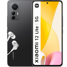 Xiaomi 12 Lite 5G Smartphone + Headphones, 8 + 256 GB Mobile Phone without Contract, 6.55 Inch 120 Hz AMOLED Display, 108 MP Triple Camera, 4300 mAh, 67 W Turbo Charging, Black