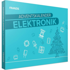 FRANZIS 67400 Electronic Advent Calendar, 24 Exciting Experiments for Electronics, Complete Set with Board and Components, Includes 31-Page Companion Book, Multi-Coloured