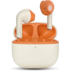 Avantalk Clan K1 Bluetooth Headphones Wireless Half In-Ear with Semi-Open Design, Wireless, with Integrated Controls, Orange Earbuds, Lightweight Portable Design