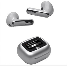 JBL Live Flex 3 Wireless Earbud Headphones with Bluetooth, 50 Hours Battery Life, True Adaptive Noise Cancelling and High Resolution JBL Signature Sound, IP54 Waterproof, with Earplugs, Silver