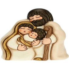 THUN - Holy Family - Christmas Decoration House - Medium Format - Ceramic - 14.5 x 9.5 x 16 cm