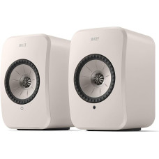 KEF LSX II LT Wireless Shelf Speakers, Stone White | Music | TV & Home Entertainment | Gaming | HDMI ARC | USB-C | Bluetooth | AirPlay 2 | Chromecast | Spotify