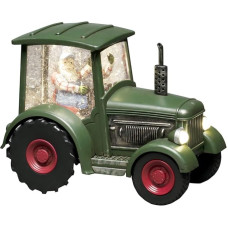 Konstsmide 4385-900 LED Tractor, Water Filled with Old Man, with On/Off Switch, 5h Timer, Green, Battery Operated, Indoor, 3 Warm White Diodes