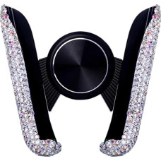 Uposao Bling Rhinestone Mobile Phone Holder Car, 360° Rotatable Car Mobile Phone Holder Bling Glitter Diamond Universal Mobile Phone Holder Car Accessories for All Mobile Phones & Car Compatible with