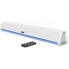 Audible Fidelity Soundbar for TVs with Bluetooth, Speaker for TV, PC, Gaming with RGB LED Display, Air Tube & 2.0 Channel Amplifier, Remote Control (White)