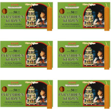 OLShop AG Knox Pyramid Candles Natural Pack of 6 (6 x 50 Pieces) Size: Approx. 14 x 70 mm Christmas Candles