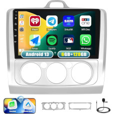 [6G + 128G 8 Cores] CAMECHO Android 13 Car Radio 2Din for Ford Focus Mk2/Mk3 Exi MT 2 3 2004-2011 with Carplay Android Car, 9 Inch IPS Touch Radio with Bluetooth FM/RDS 32EQ DSP Mirror Link GPS WiFi