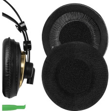 Geekria Comfort Ersatz-Ohrpolster aus Velours, kompatibel mit AKG K240, K240S, K240 Studio, K240 MKII, K241, K270, K271, K272 Kopfhörer-Ohrpolster, Headset-Ohrpolster, Reparaturteile (schwarz)