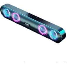 Areyourshop Soundbar Speaker for PC 6D Surround Bluetooth PC Speaker, Wireless Soundbar PC Soundbar with 4 Heat Dissipating, Colour-Changing RGB Light, Boxes for PC, Portable and Rechargeable