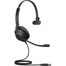 Jabra Evolve2 30 Headset - Mono Headphones with Noise Cancelling - UC Certified - with 2 Microphone Call Technology - USB-A Cable - Black