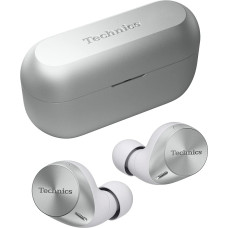 Technics EAH-AZ60M2ES Wireless Earphones with Noise Cancelling, Multipoint Bluetooth 3 Devices, Comfortable In-Ear Headphones Wireless Charging, Silver