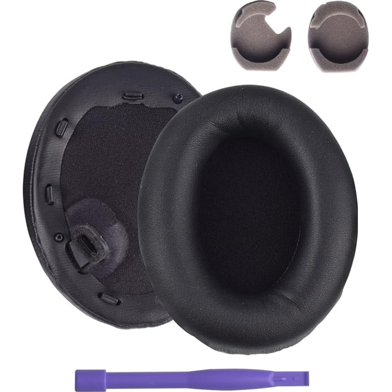 WH-1000XM4 Replacement Noise Isolating Ear Pads Compatible with Sony WH1000XM4 Wireless Noise Canceling Over-Ear Headphones, Extra Thickness and Plastic Rod