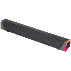 Woxter Big Bass 320 Soundbar with 18W Power (RGB Backlit 3.5mm PC/PS4/Xbox/TV/Phone/Tablet) USB Powered (Black)