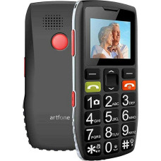 Artfone C1 Mobile Phone for Seniors with Large Buttons, SOS Function, 1.77 Inch Display, Dual SIM, Quick Call, Torch, Loud Radio, Long Battery Life