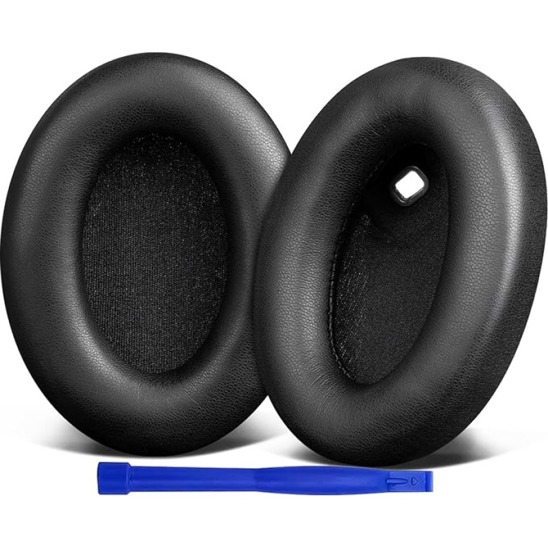 SOULWIT Professional Replacement Ear Pads for Sony WH-1000XM4 (WH1000XM4) Over-Ear Headphones with Soft Protein Leather, Noise Isolating Foam, Extra Thickness, Black